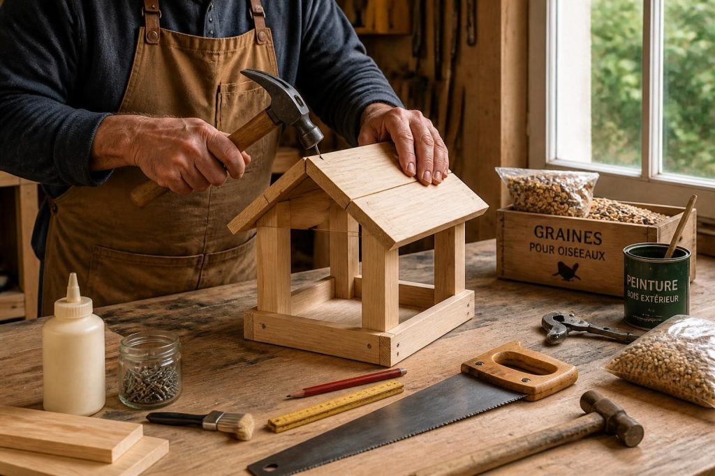 apprenez à fabriquer facilement une mangeoire à oiseaux maison pour attirer et nourrir les oiseaux dans votre jardin, avec des étapes simples et des matériaux accessibles.