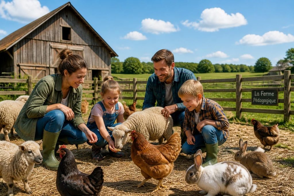 découvrez les joies d'une visite en famille dans une ferme pédagogique, où petits et grands apprennent sur la nature, les animaux et l'agriculture de manière ludique et interactive.