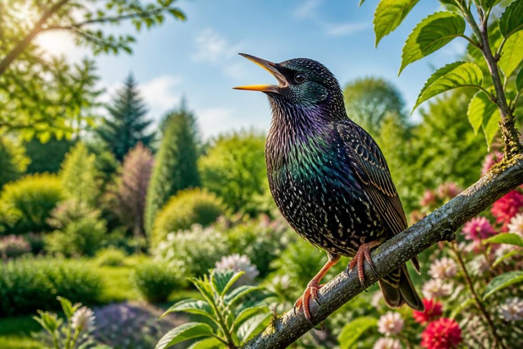 découvrez la signification du chant de l'étourneau dans votre jardin ainsi que les caractéristiques de cet oiseau fascinant.