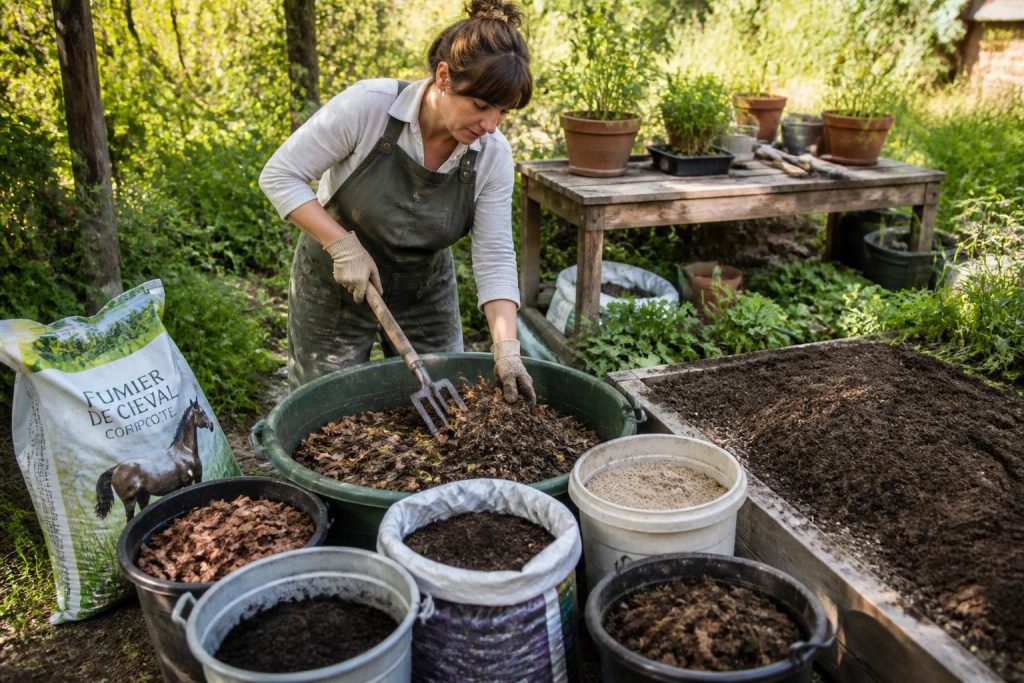 apprenez à fabriquer votre propre terreau naturel et à amender la terre pour améliorer la santé et la qualité de vos plantations.