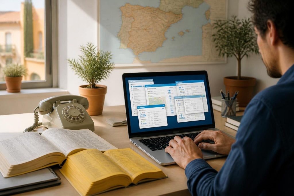 découvrez comment accéder facilement aux annuaires en espagne, y compris les pages blanches, jaunes et l'annuaire inversé, pour trouver rapidement toutes les informations dont vous avez besoin.
