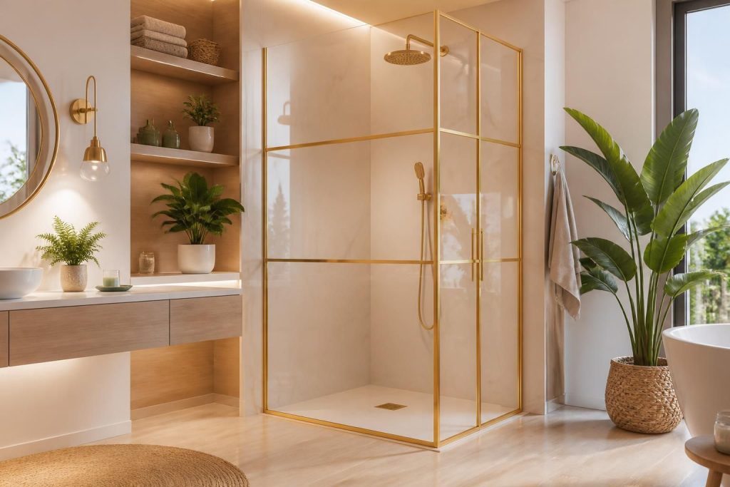 découvrez nos idées déco et modèles de verrières dorées pour sublimer votre porte de douche ou votre intérieur avec élégance et modernité.